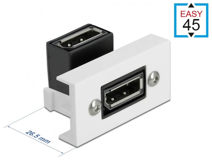 Delock Easy 45 DisplayPort Modul gewinkelt 90° 22,5 x 45 mm Delock Easy 45 DisplayPort Modul gewinkelt 90° 22,5 x 45 mm